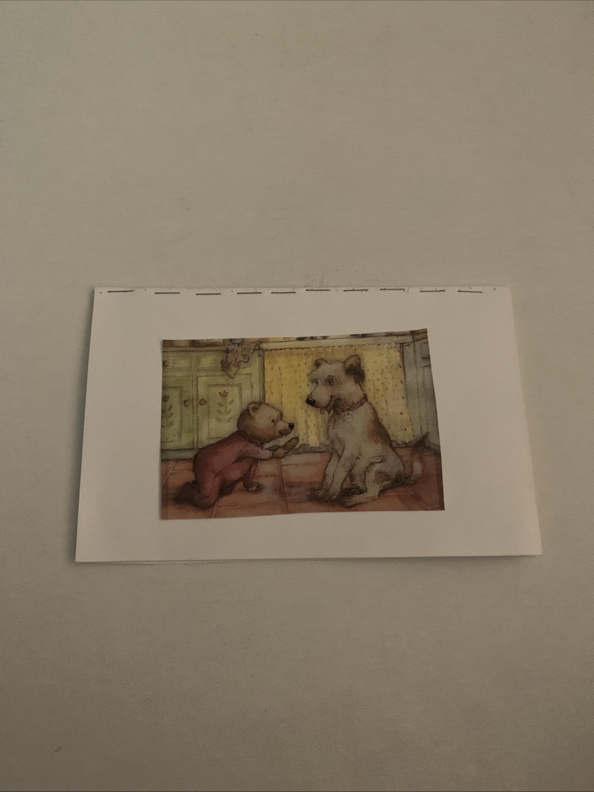 Handmade Upcycled Lined Notebook Journal Cute Bear and Dog Illustration 1 Set
