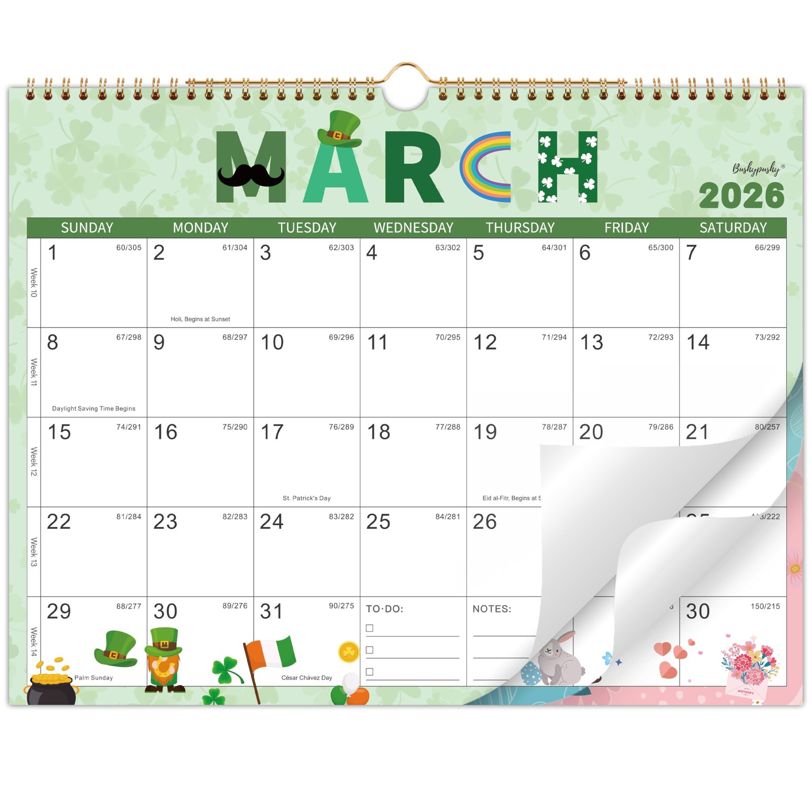 Wall Calendar 2026-2027 – Calendar, 24-Month Green 3