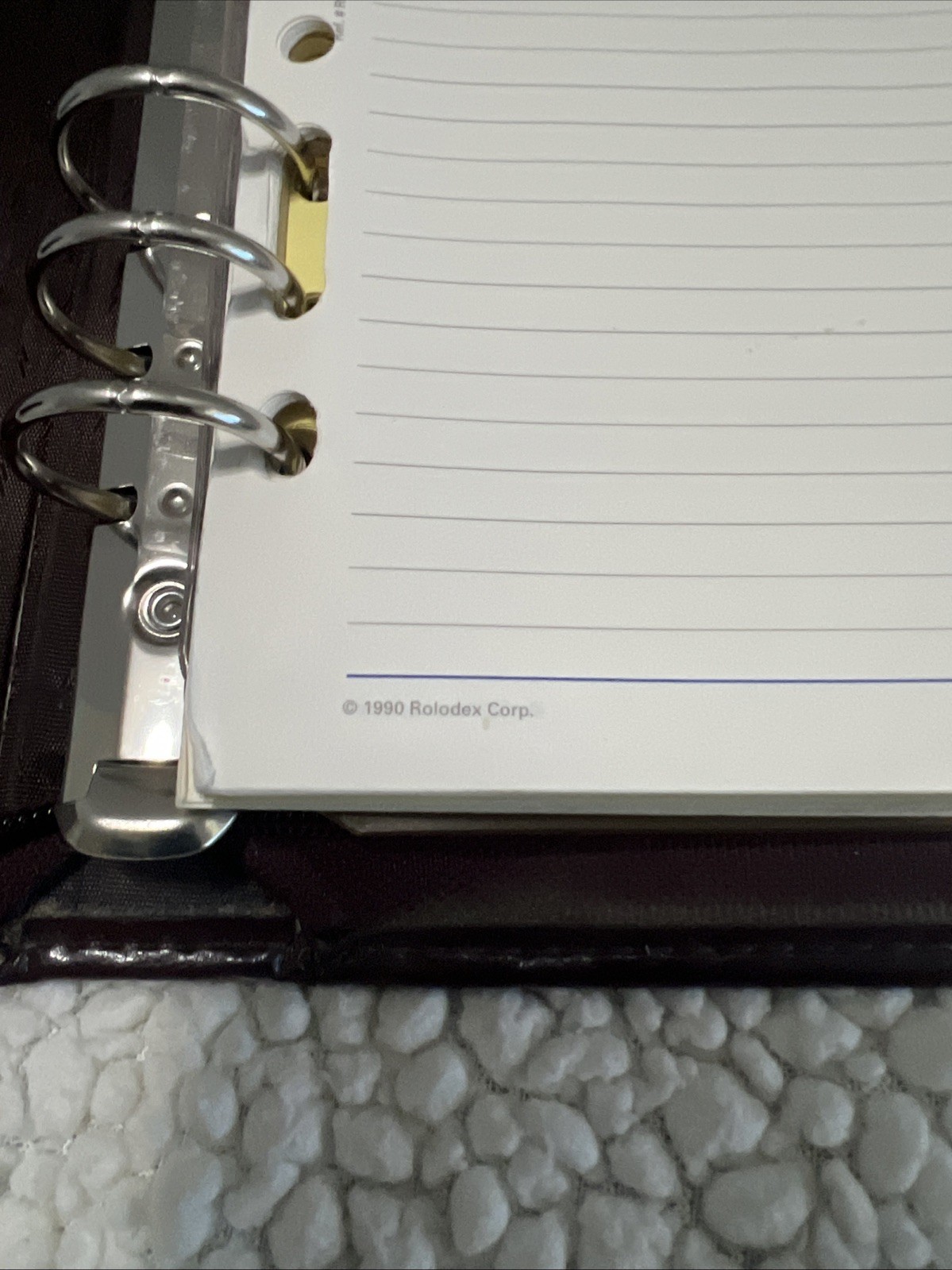 Notebook Planner Rolodex 8×10 Faux Leather 6 Ring Brown Solid 90s Zipper Case
