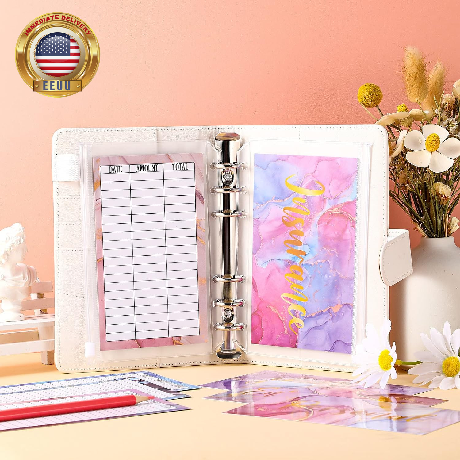 24 Pieces Budget Sheets Expense Tracker Sheets Budget Cash Envelopes A6 Pockets