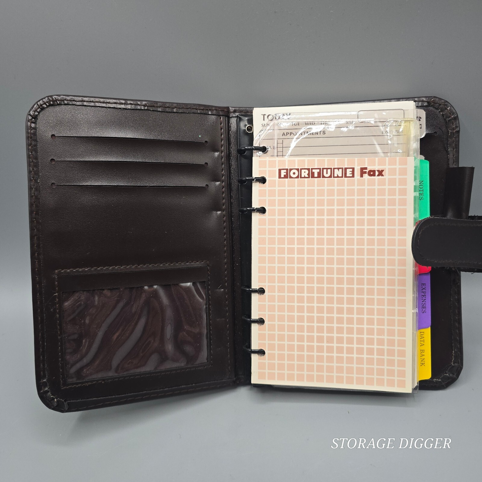 Vintage Fortune Day Timer Planner Day Runner Organizer Vinyl 7.25″ x 4.75″