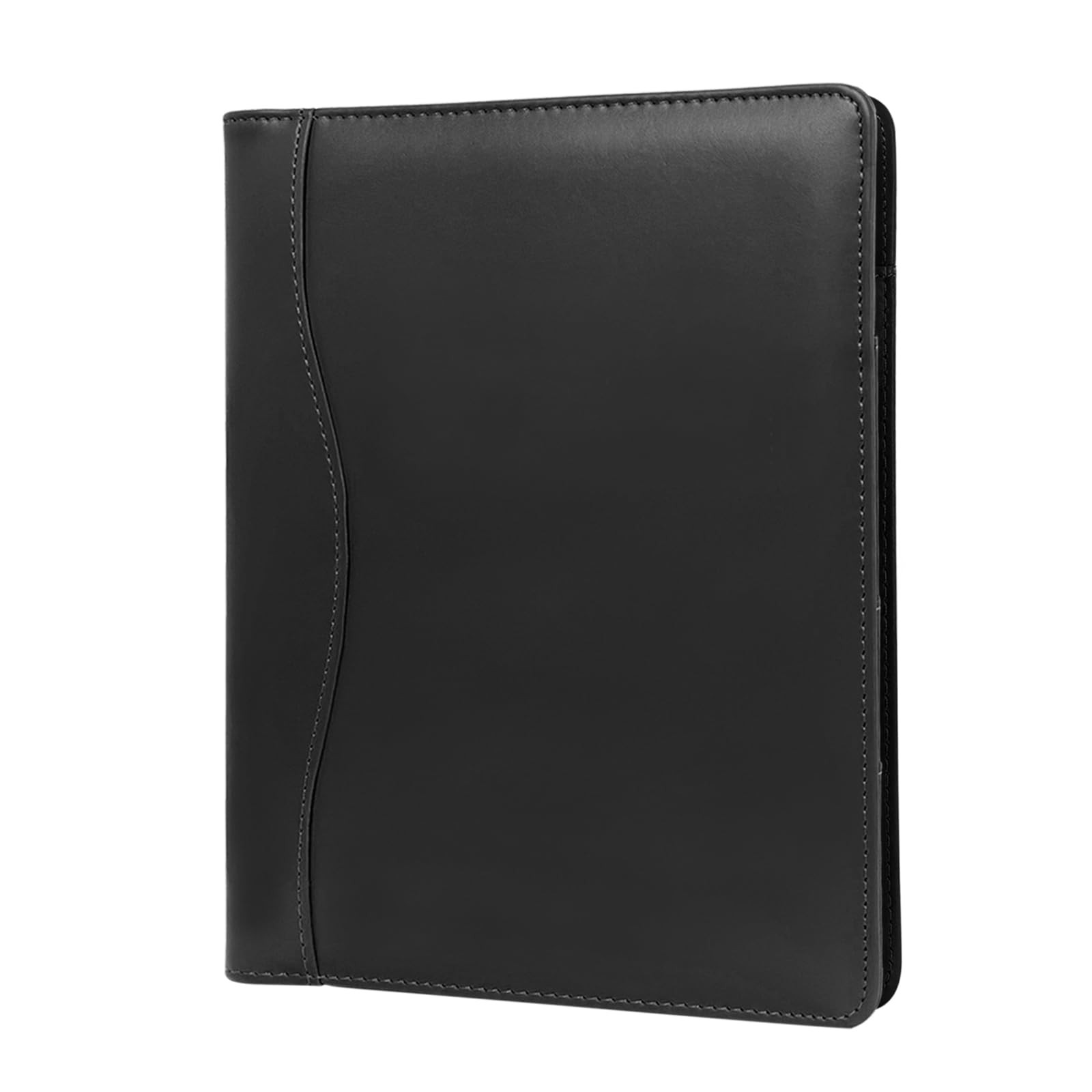 Leather Portfolio Binder 5 x 8, Mini Soft Leather Padfolio A5 Business Binder