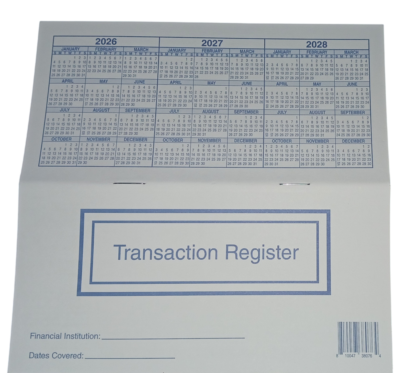 Checkbook Transaction Registers 2023 2024 2025 Calendar Check Book Register