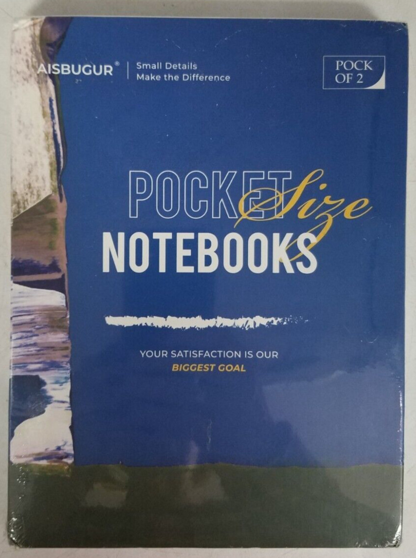 Aisbugur Pocket Size Notebooks Pack of 2 (Black & Brown)