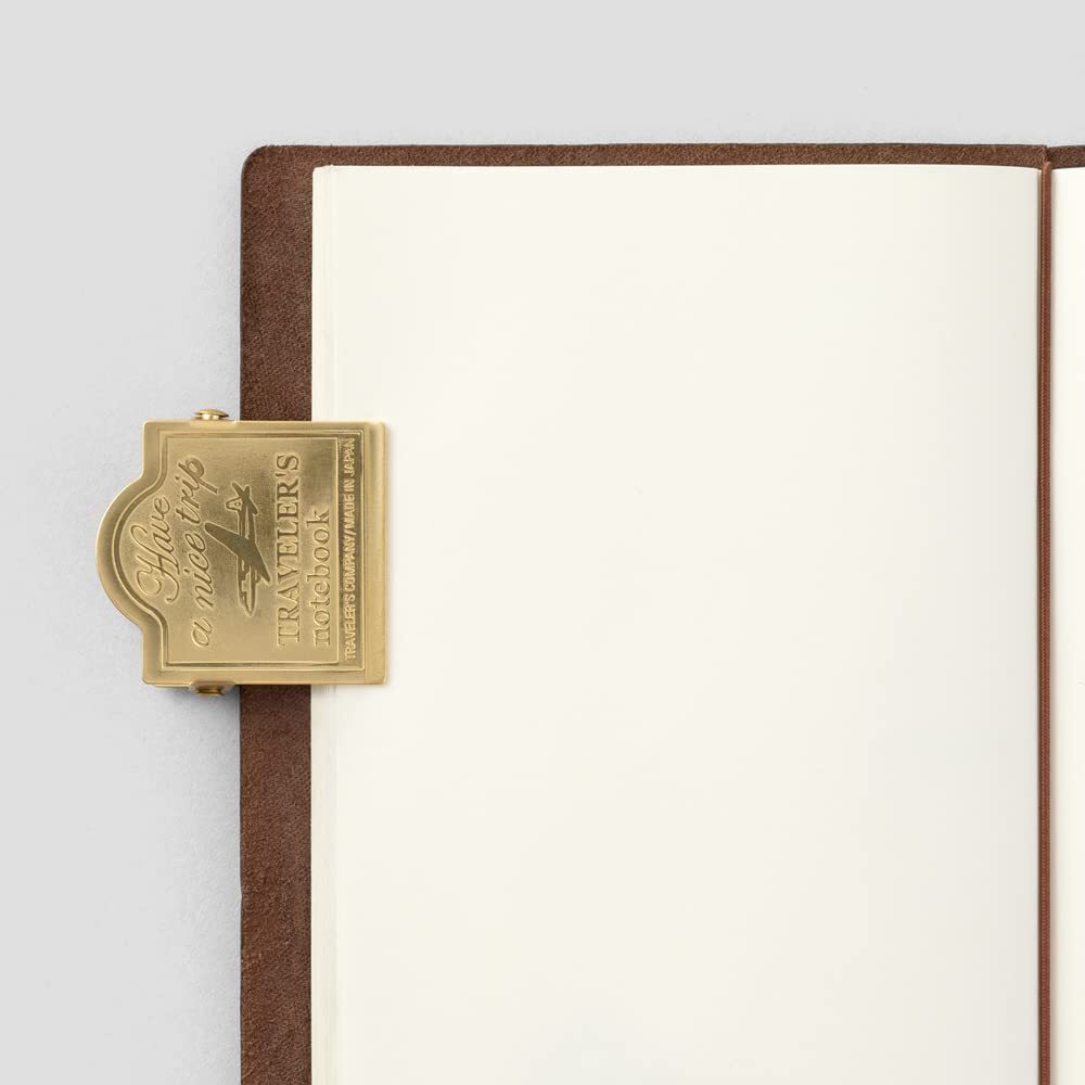 Brass Clip Gold Blank Book Traveler’s Notebook Leather 1.7×1.7 Inches