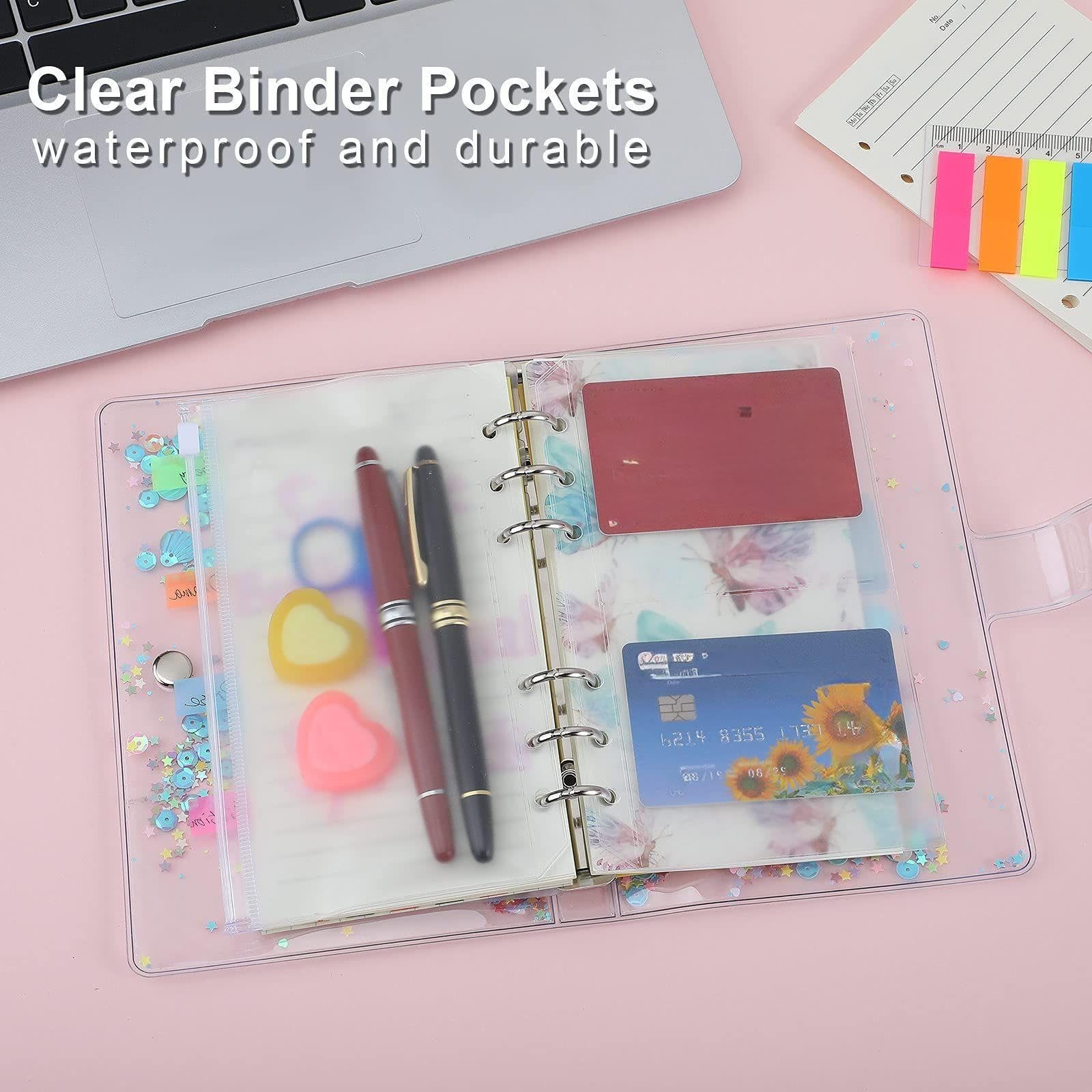 A6 Refill Paper set, 6 Plastic Binder inserts, 2 A6 Lined Refill Paper, 2 Bin…