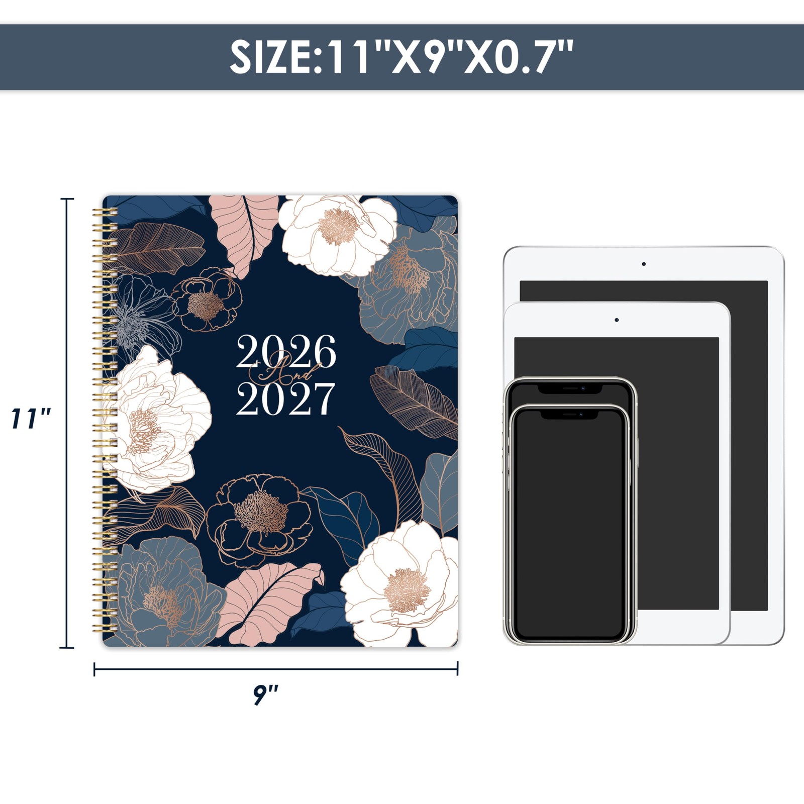 Planner 2026-2027 – Academic Planner 2026-2027, Jul.2026 – Jun.2027, 9″ x 11″…