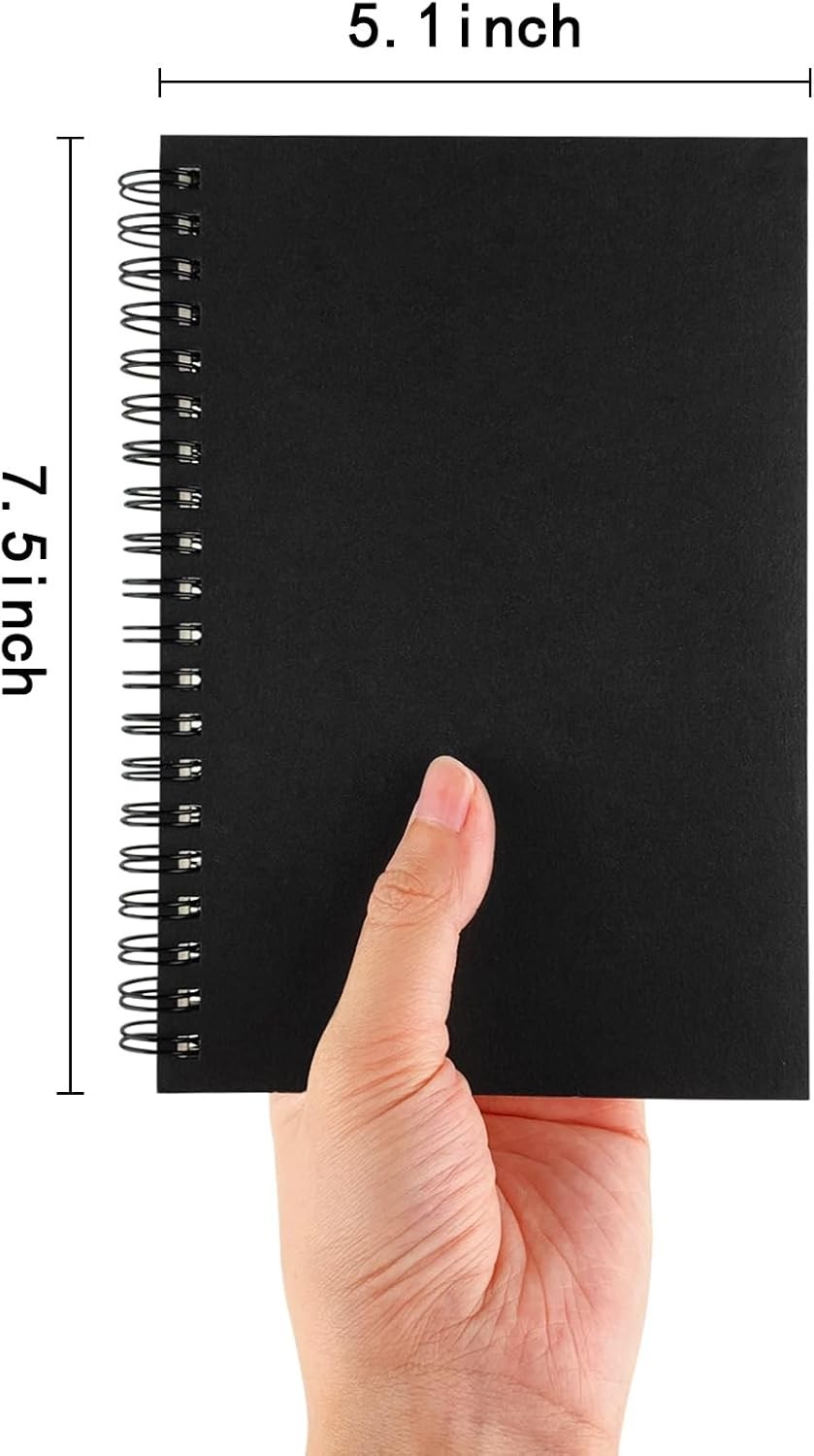 Blank Spiral Notebook, 1-Pack, Soft Cover, Sketch book, 100 Pages / 50 Sheets