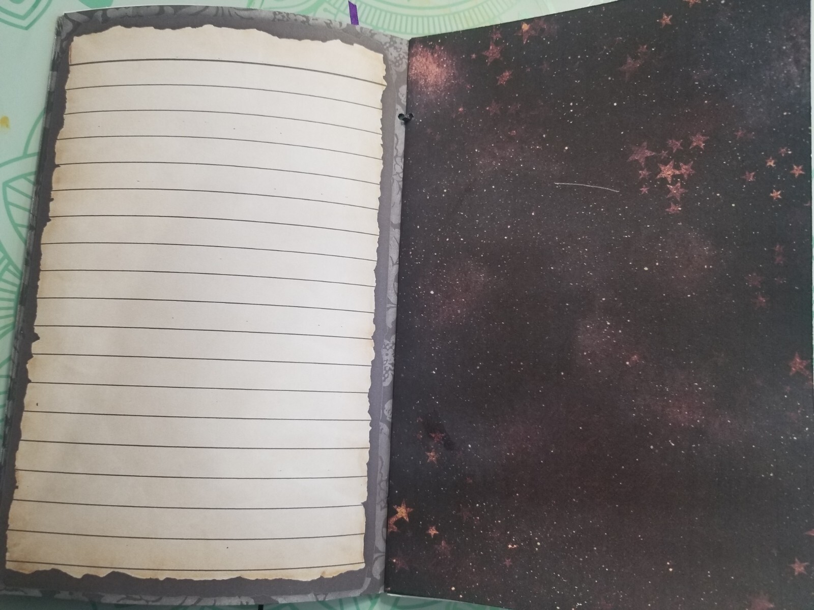 Junk Journal Blank Booklet “BEWITCHED NIGHT” HANDMADE GRIMOIRE LG 8.5″x5.5″ 40pg