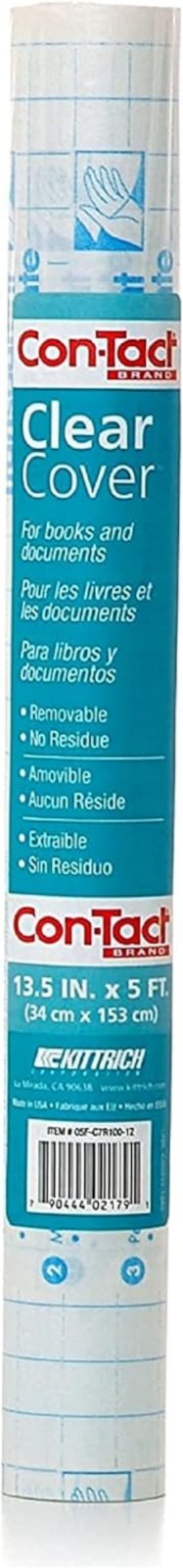 Brand Clear Adhesive Protective Liner, Protect Books and Documents, Easy to A…