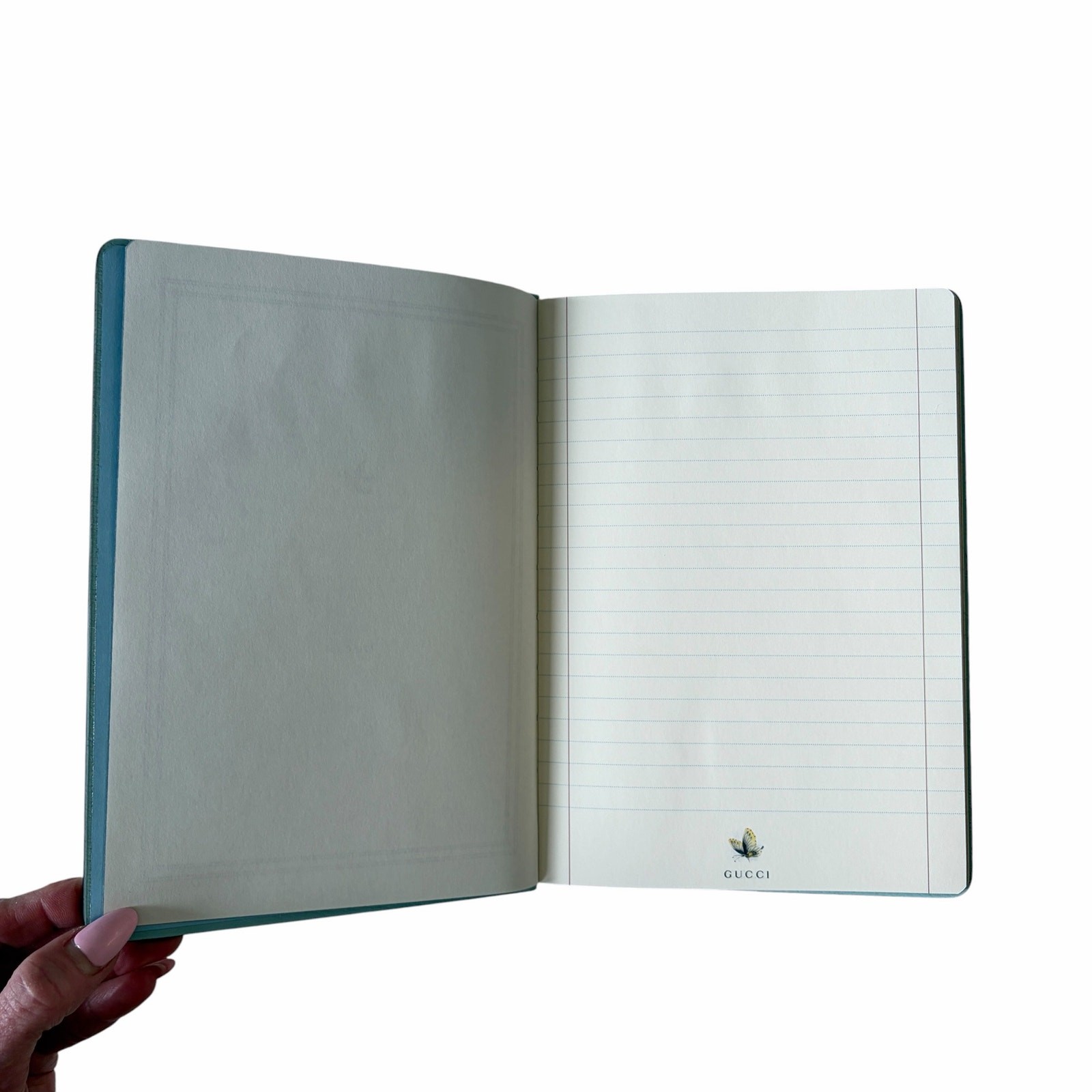 NEW Gucci Tian Print Large Luxury Notebook Blue Floral Journal in Gift Box