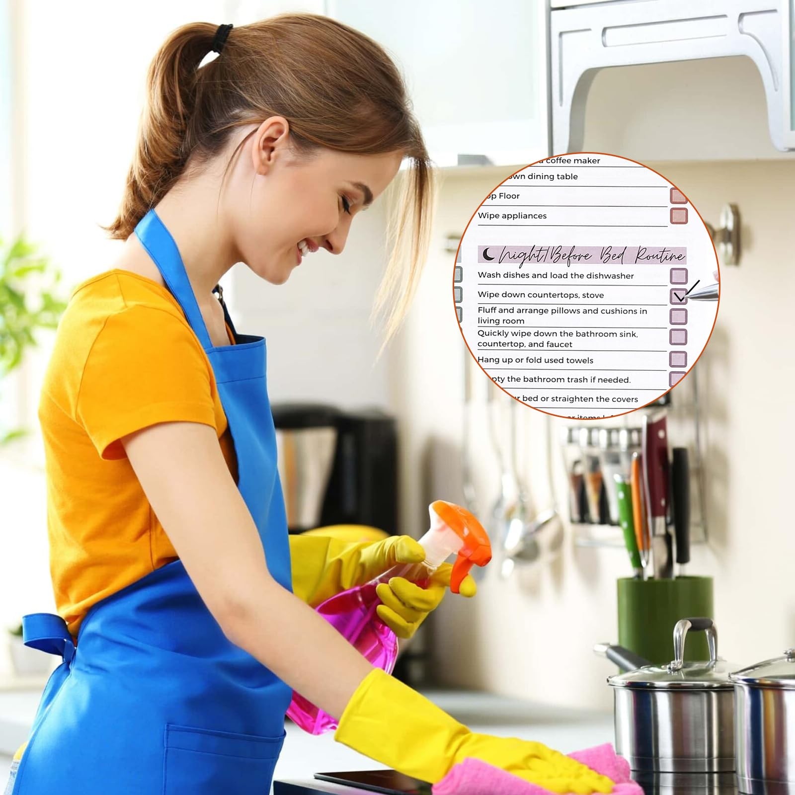 Fasbet 2Pcs Adhd Cleaning Planner For Adults Women Teens Adhd Cleaning And