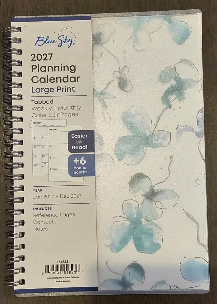 2027 Blue Sky Lindley Calendar Year W&M Planner (5″ x 8″) Large Print