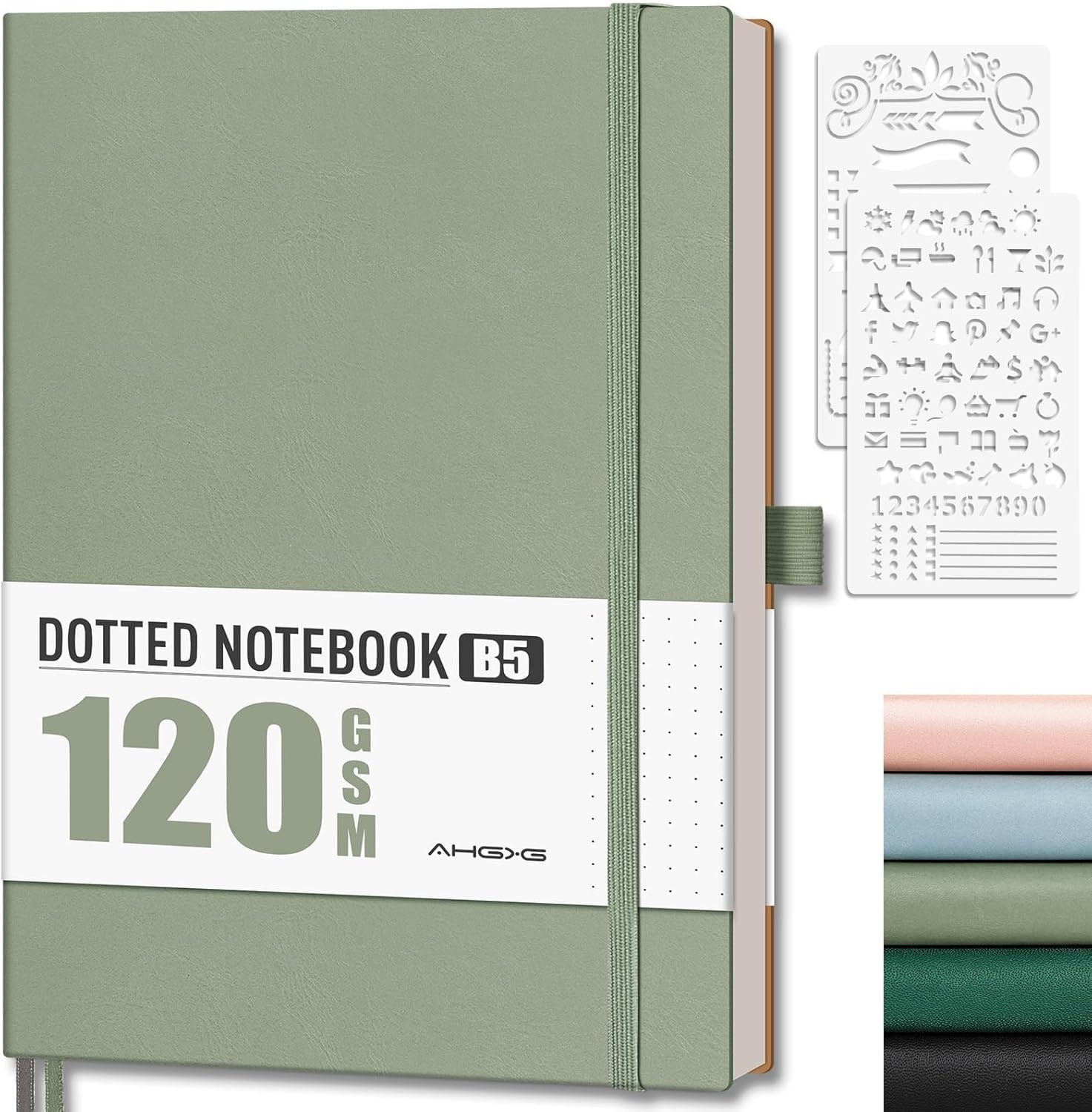AHGXG Dotted Journal – Dot Grid Notebook Journal, 120 GSM Thick Acid-Free Paper,