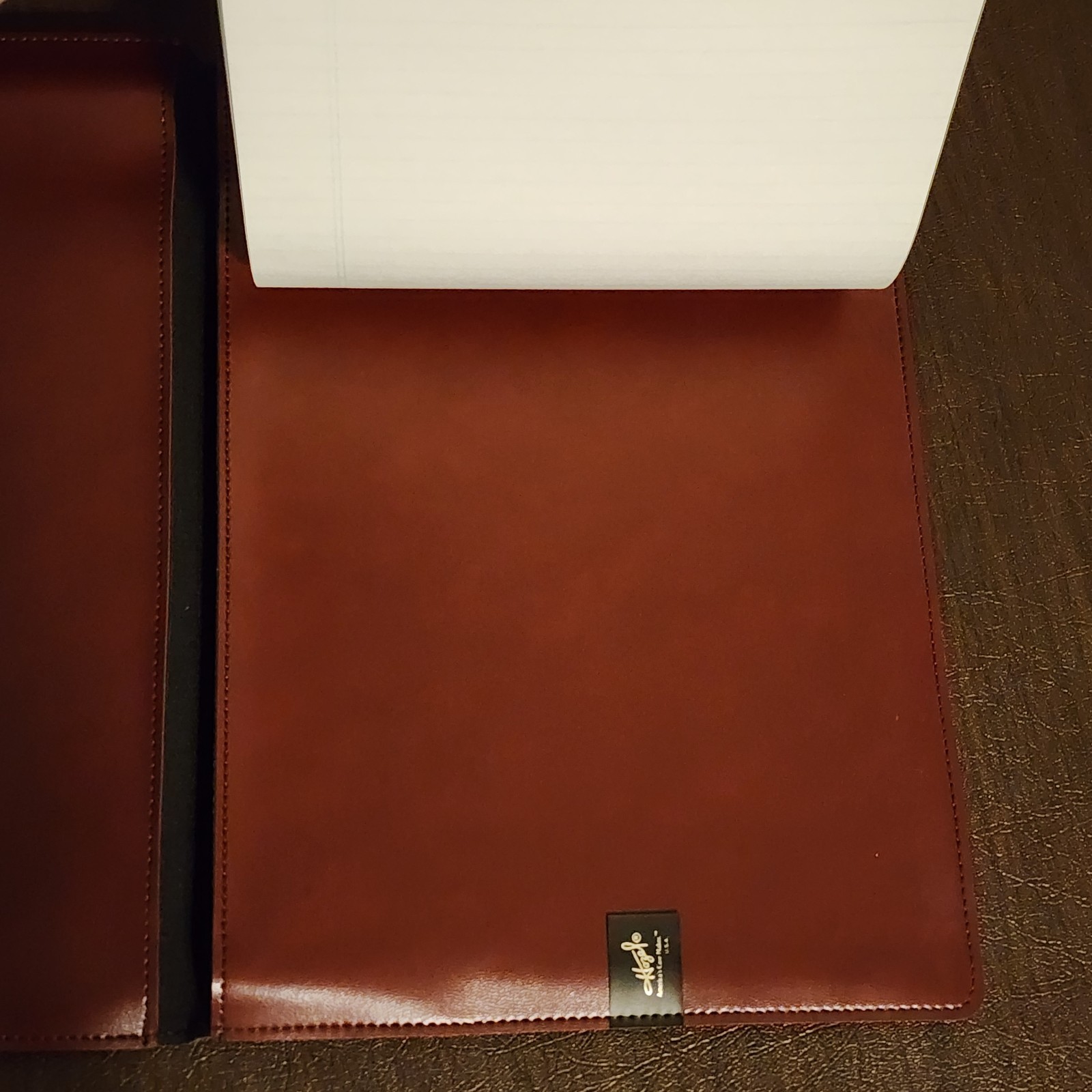 Vintage Hazel USA 14″ X 10″ Leather Document Portfolio Notepad Padfolio Folder