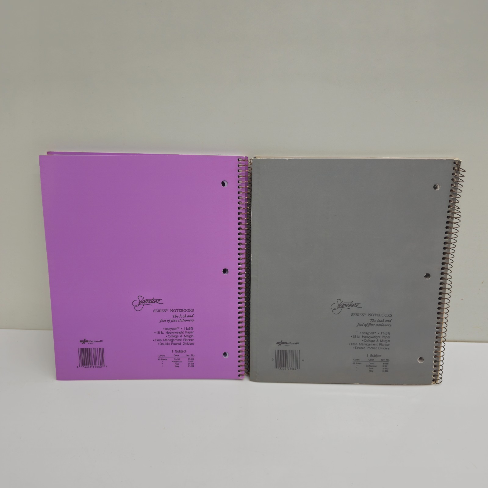 National Signature Series 2 Notebook Lot 11×8 7/8 College Ruled Time Planner