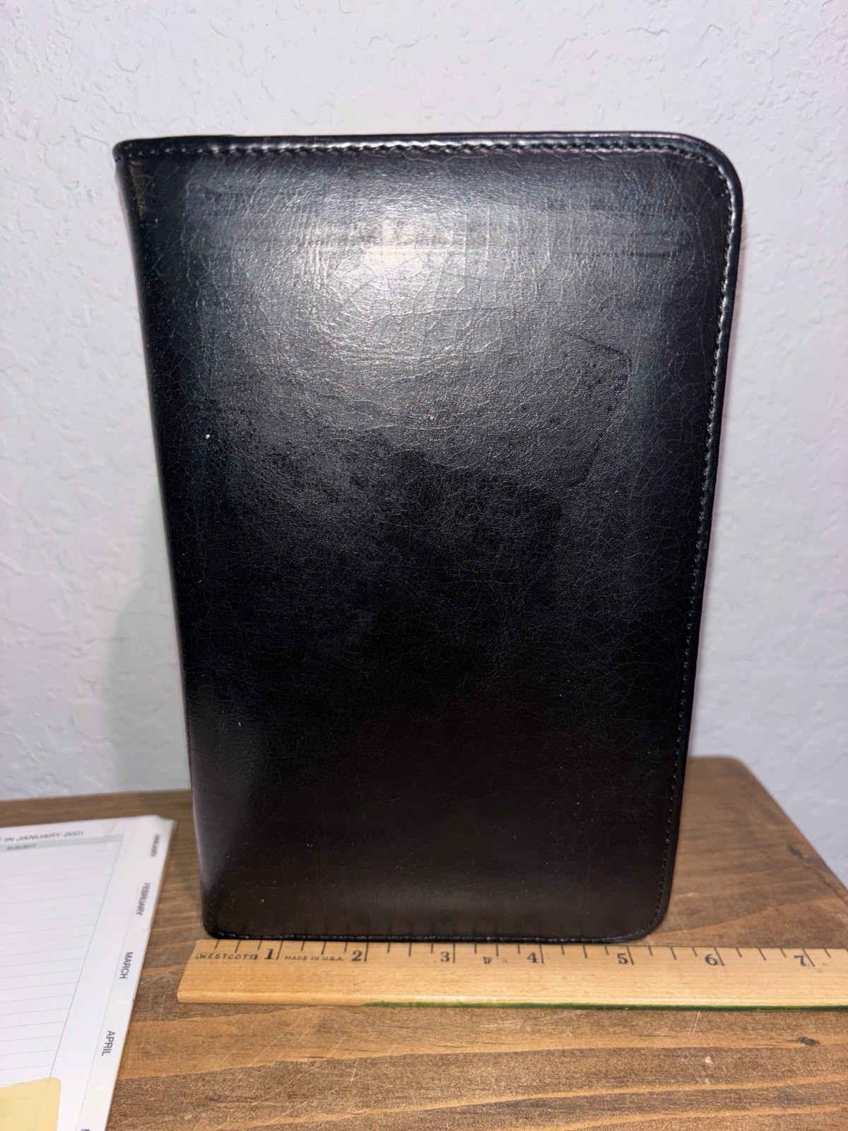 Deluxe Edition Day Timer Personal Organizer Portable Size Black Vintage New
