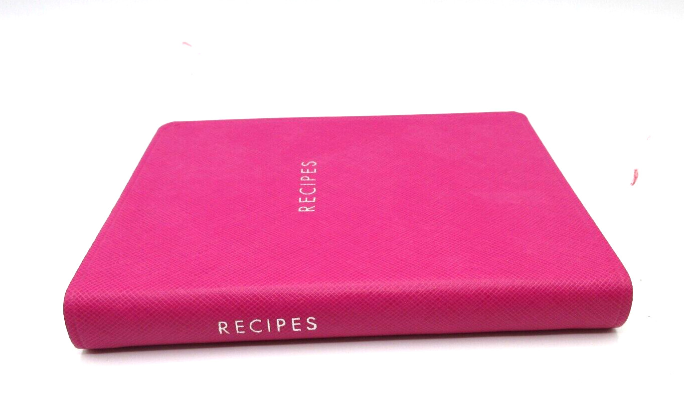 RECIPES Planner Notebook 4×6″ Soft Cover with Tabs Graphic Image Post PINK