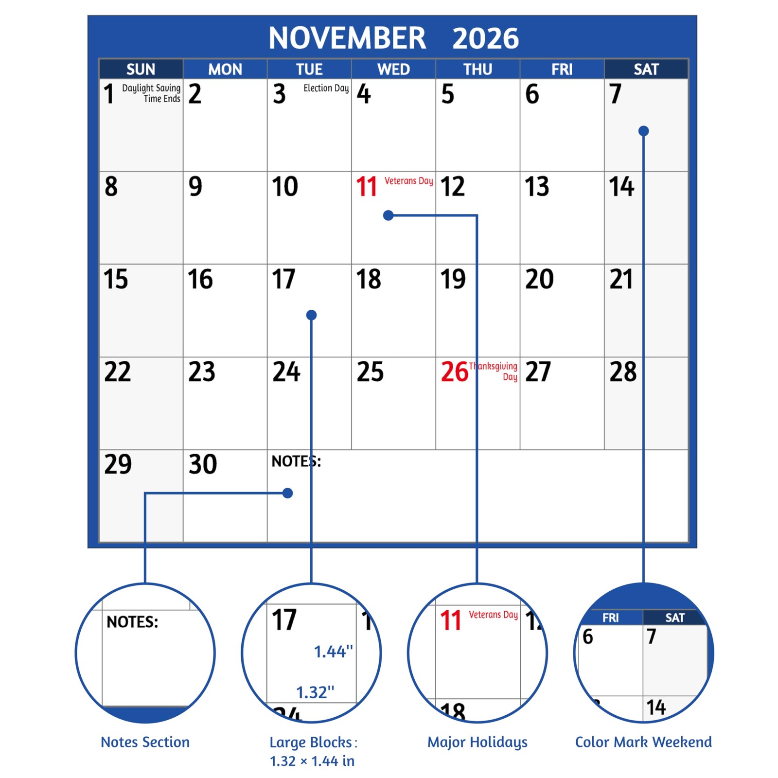 2026-2027 Dry Erase Calendar – Large Yearly Wall calendar, 38.2” x 25.2”,…