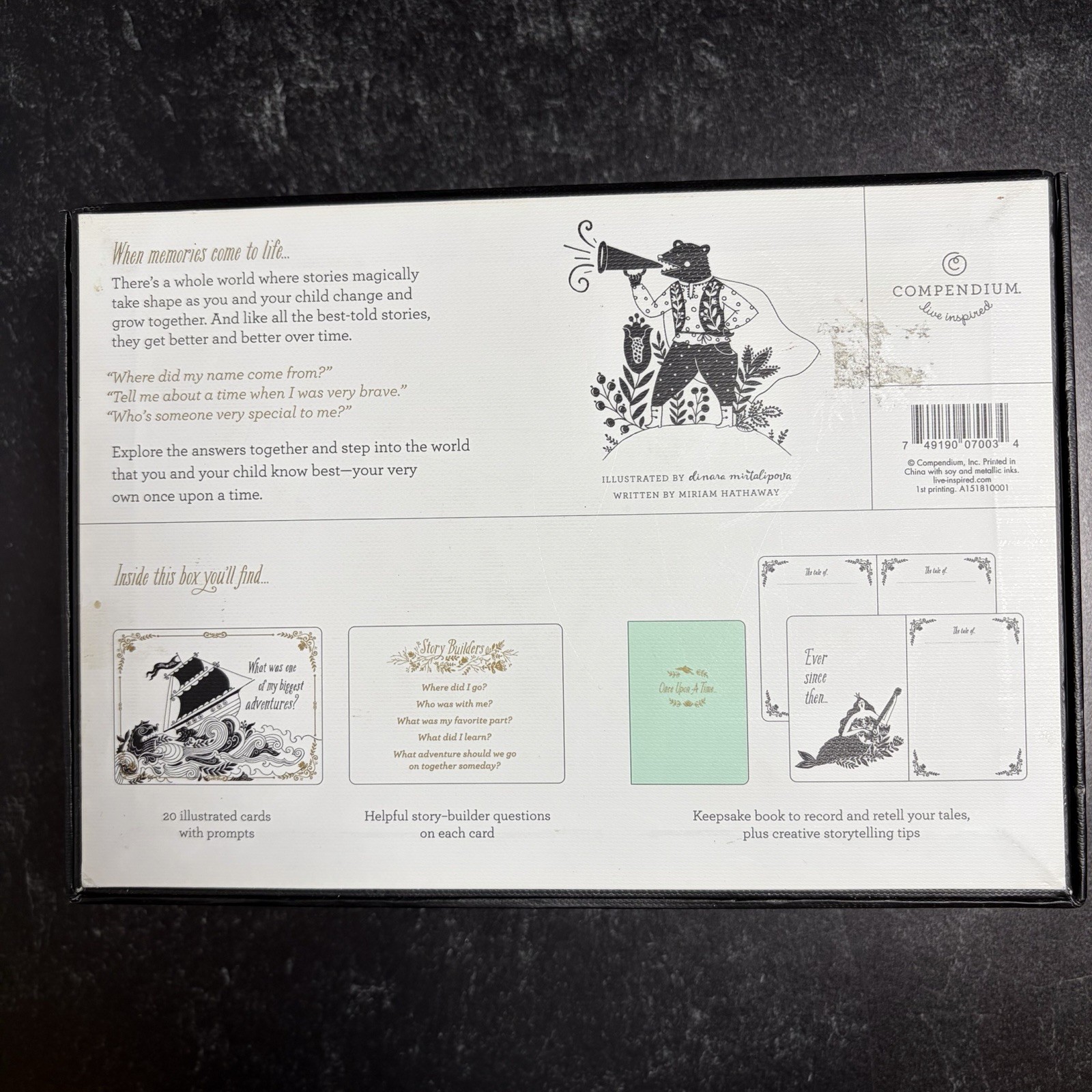 Compendium Once Upon A Time Storytelling Kit Memory Cards Keepsake Book Complete