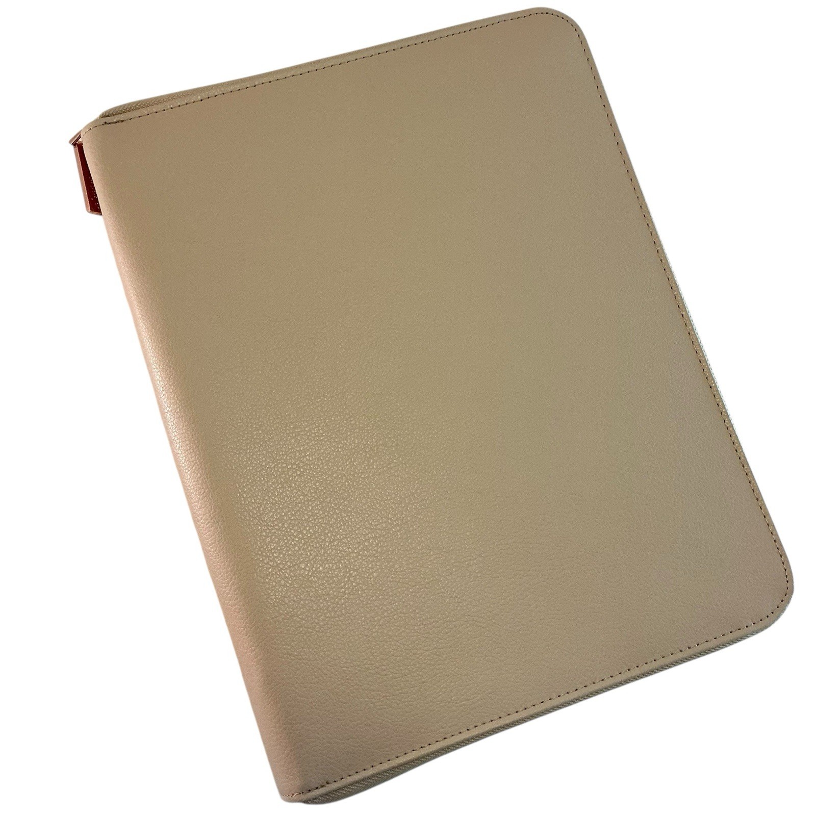 Kikki.K Leather Compendium LATTE, Zip Padfolio, Portfolio Large A4 – 12 x 9.5