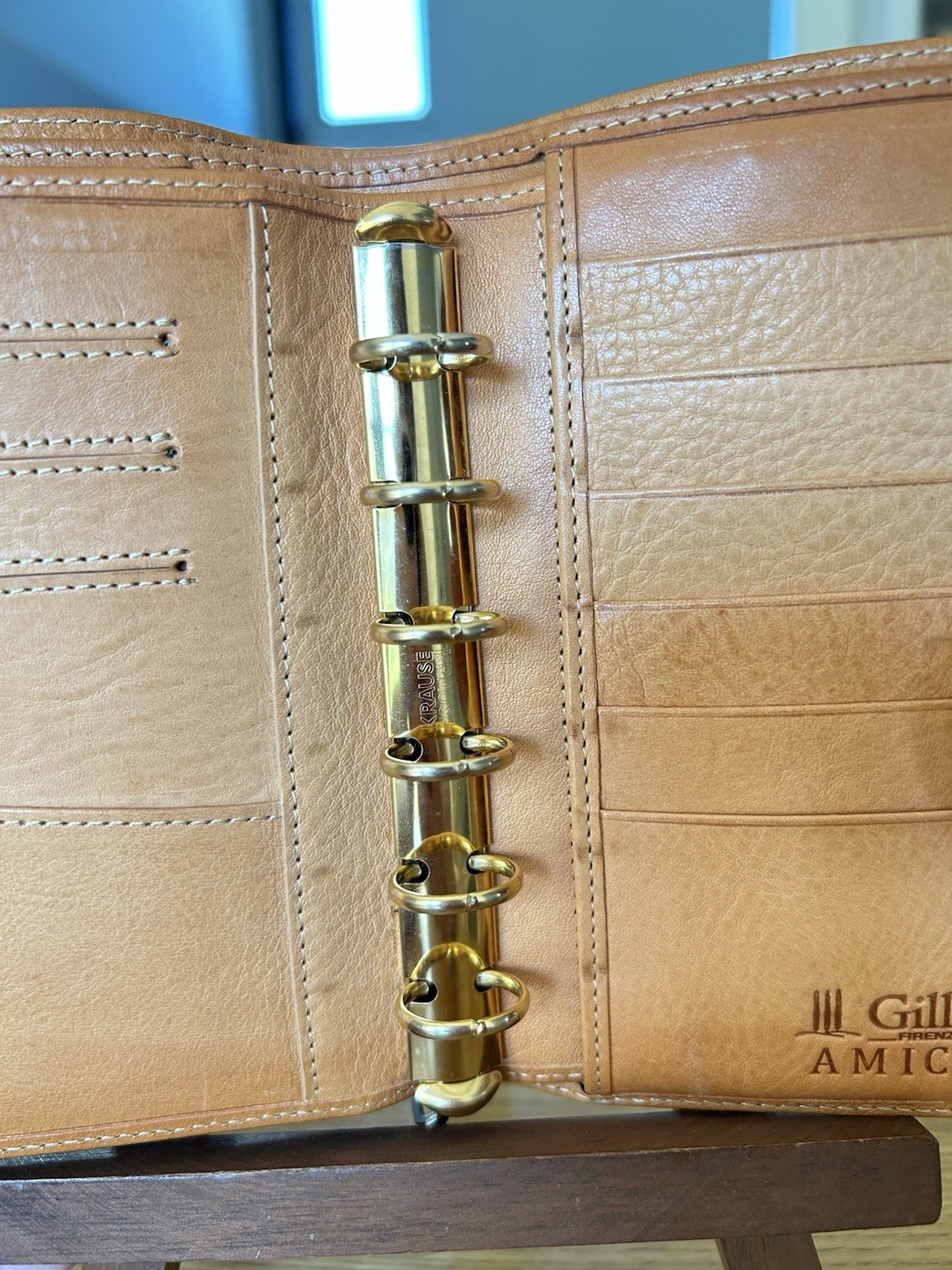 Gillio Firenze Pocket Mia Cara Undyed Epoca Leather with Amica Misprint