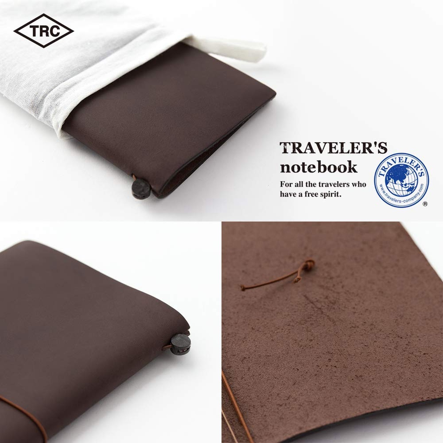 DESIGNPHIL Traveler’s Notebook, Regular Size, Brown 13715006