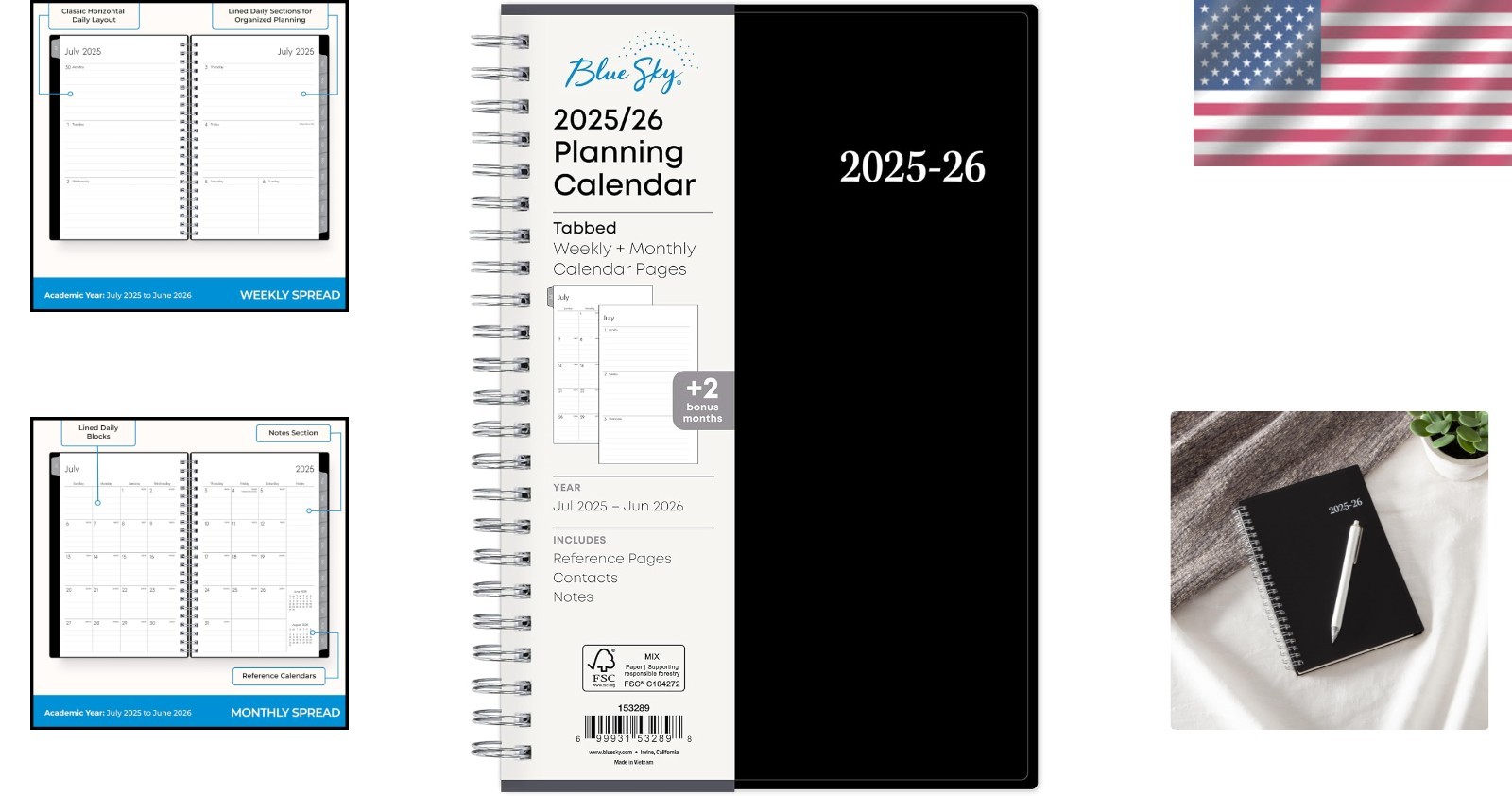 2025-2026 Academic Planner: 5″ x 8″ Flexible Cover, Stay Organized