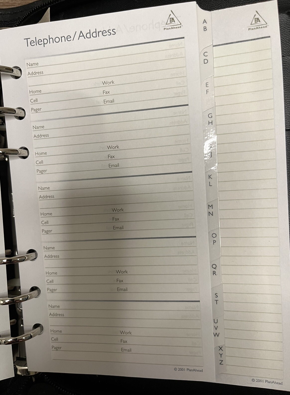 Plan Ahead 6 Ring Small Fleetwood Organizer Non Dated Weekly/Monthly 6×9 Zipped