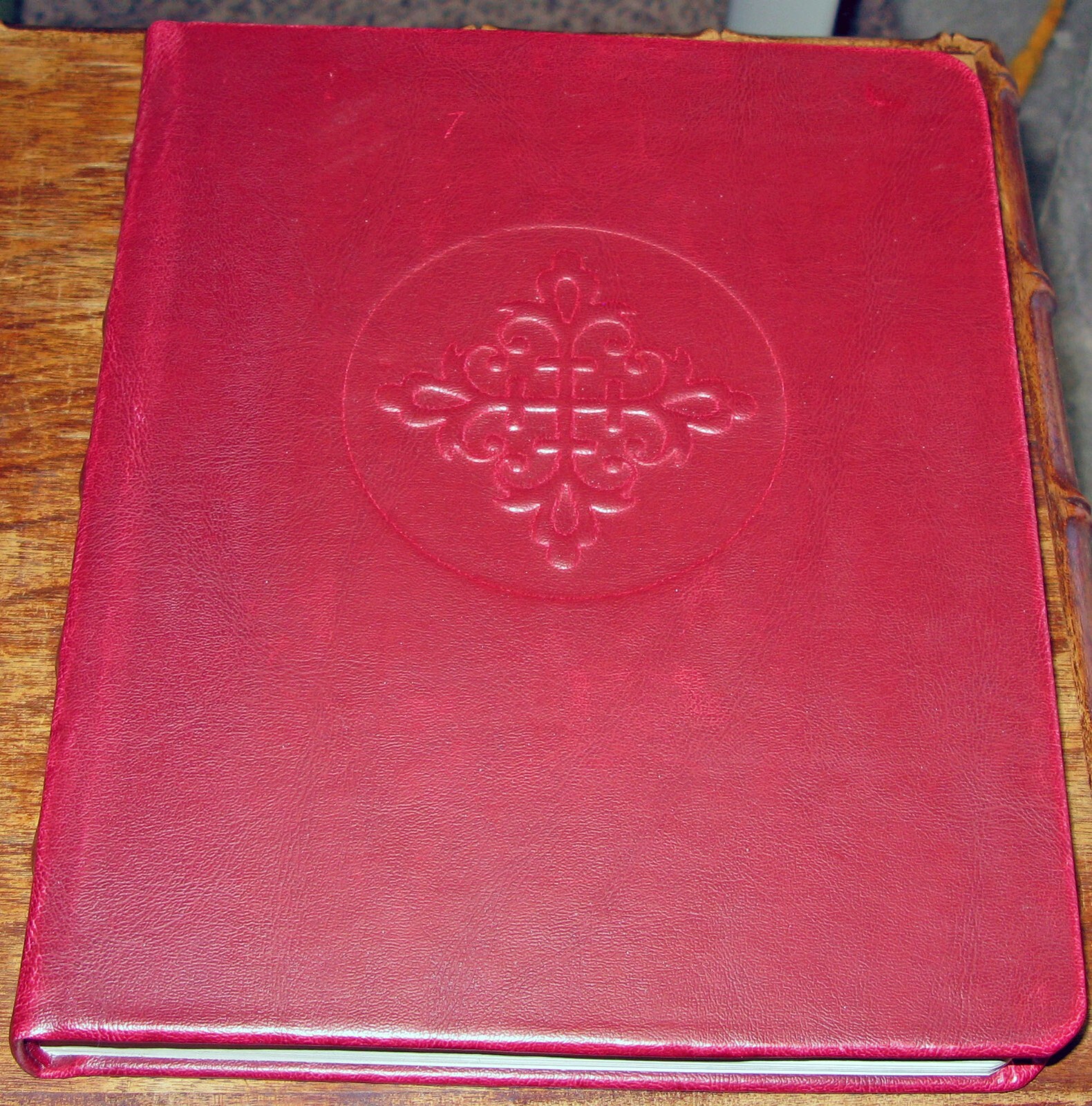 Leather Notebook Blank Journal Writing Diary Notepad Planner, Red