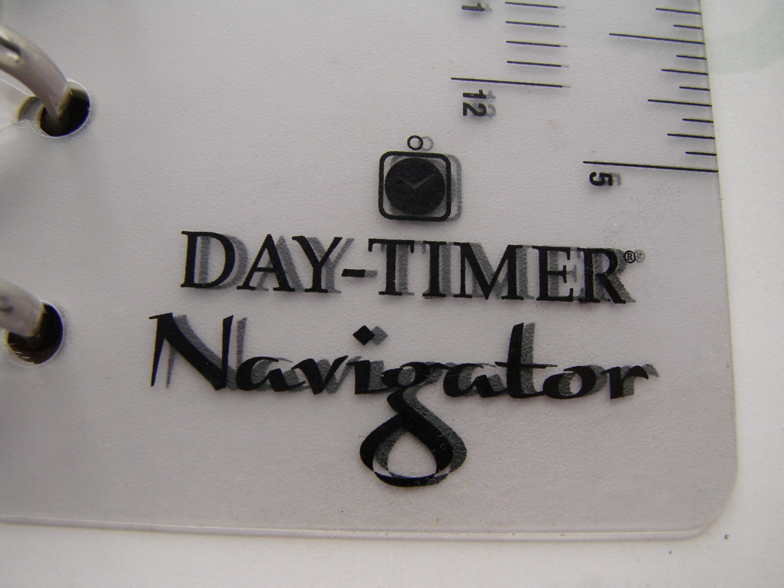 Day-Timer Navigator Brown Satin Striped Planner Binder 6 Rings Snap Tab Closure