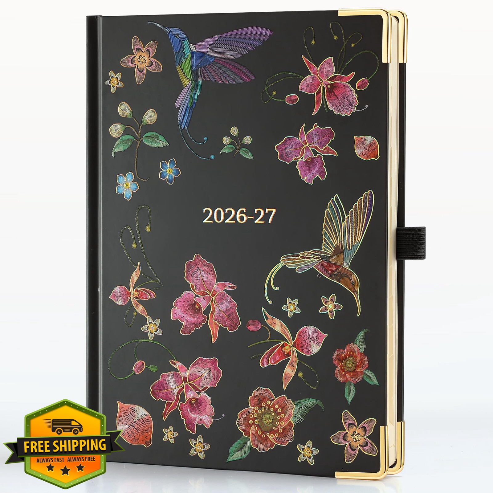 IN-LUXPRO Black 18 Month Planner Jul26-Dec27 6.5″x8.5″