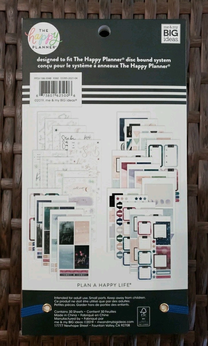 The Happy Planner BOHO Big Grand Sticker Sheets 487 Pcs