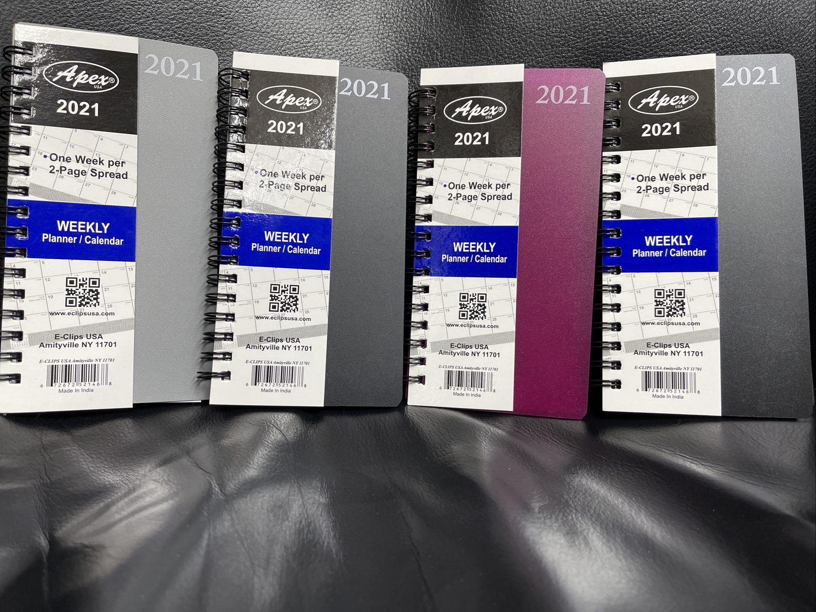 4-2021 Weekly/Monthly Pocket size Spiral planner, Vinyl Cover, 3-1/2 in x 6-1/4