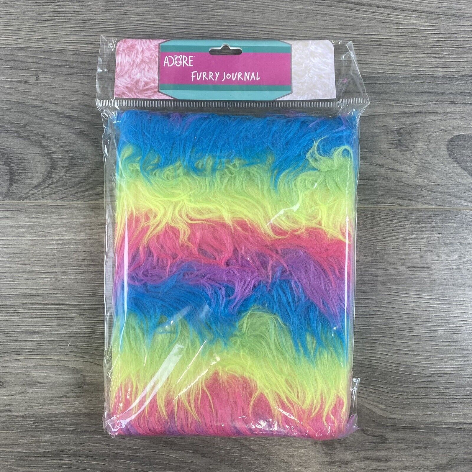 Adore Furry Multi-colored Journal Birthday Gifts Fancy Notebook New Rainbow