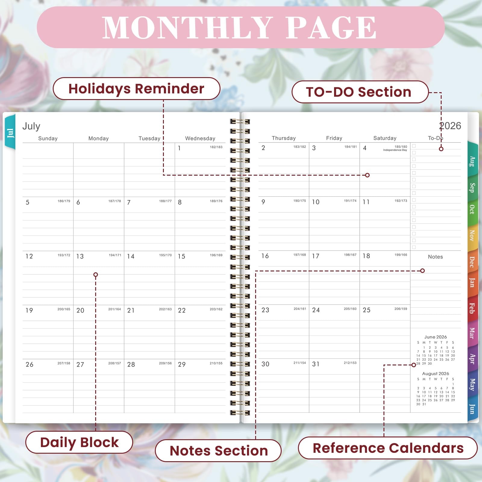 Planner 2026-2027 – 9″ x 11″ Weekly and Monthly x 11″, Blue