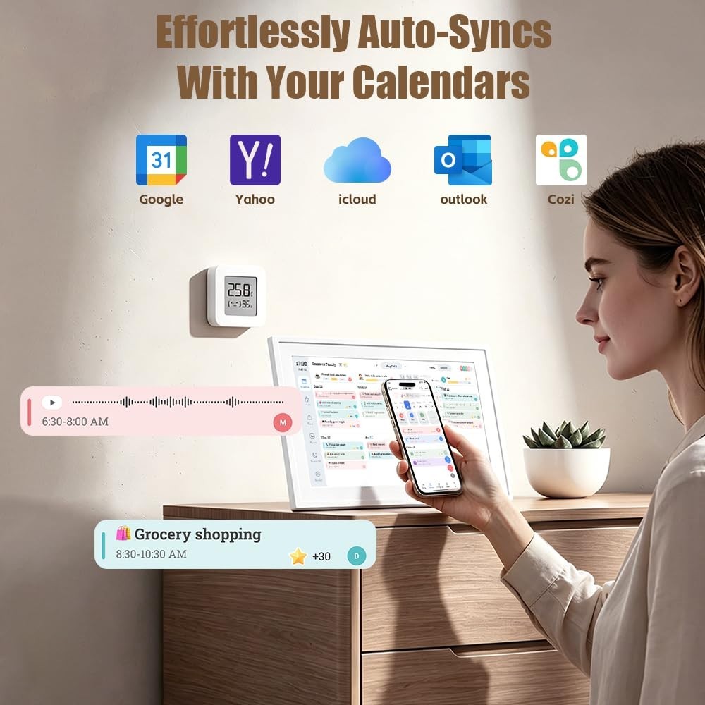 10.1″ Touch Screen Digital Calendar & Planner – Smart Home Office Organizer, Syn