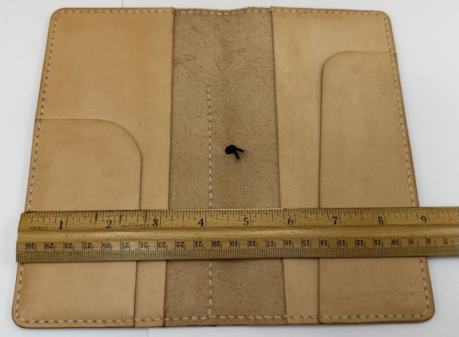 HandStitchedLeatherT B6 Slim Traveler’s Notebook Cover Natural Veg Tan Leather