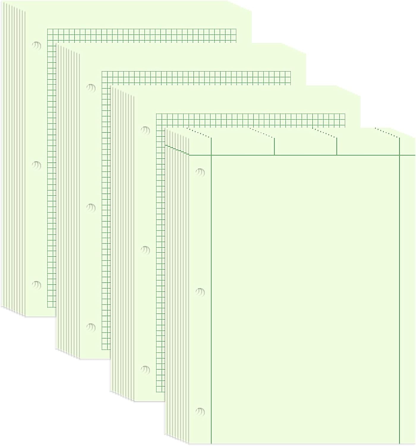 4 Pack A4 Engineering Graph Paper Notebook 3-Hole Punched 355gsm 90gsm Sketch