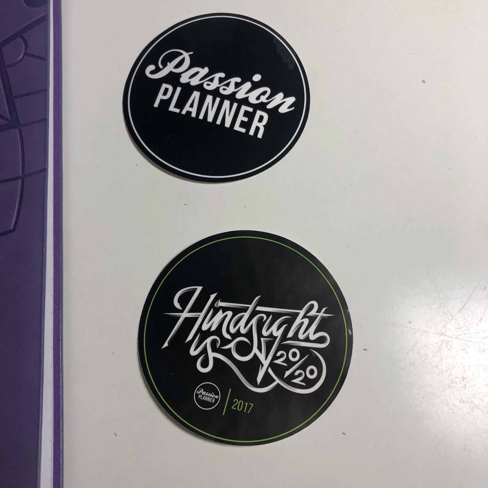 Passion Planner RARE Purple Large Weekly Undated 2017-2018 Monday Start Stickers