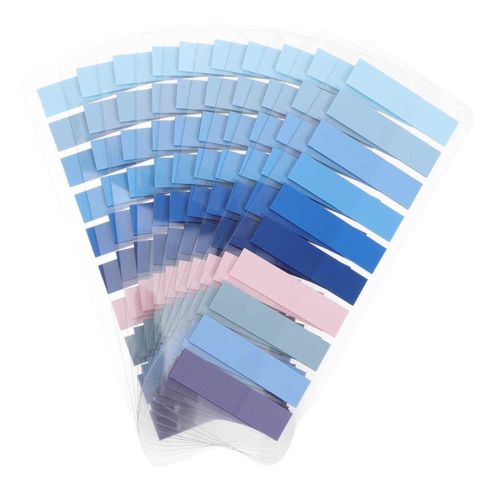 10 Pads Transparent Index Tags Multi-colored Tabs Label Paper Holder Adhesive