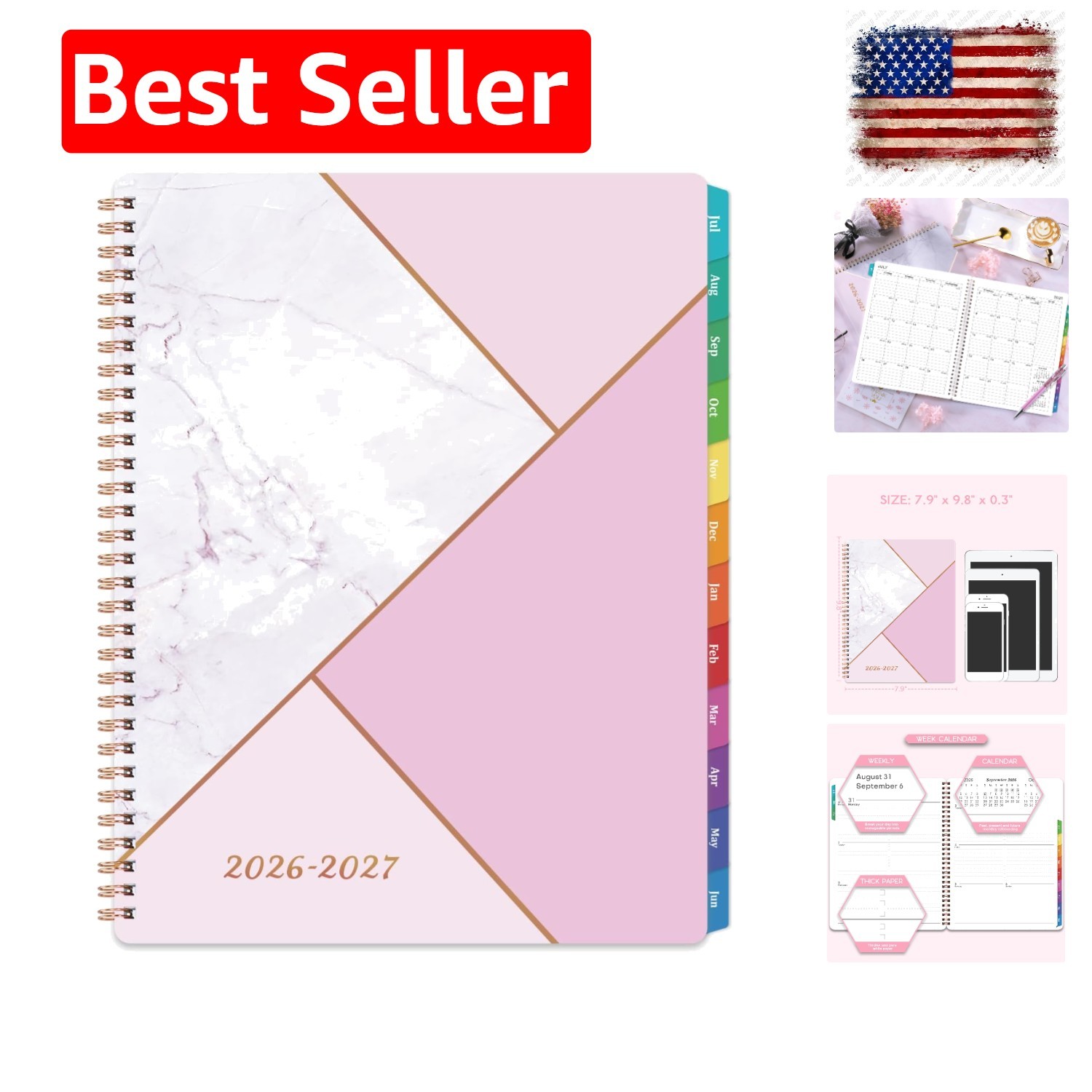 8×10 Academic Planner 2026-2027 – Weekly, Monthly, and Stylish Design