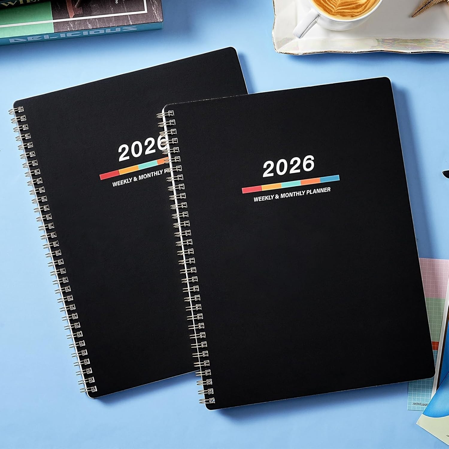 Stylish 2026 Calendar Planner – Flexible Cover, Lay-flat Design, 8.5″ x 11″