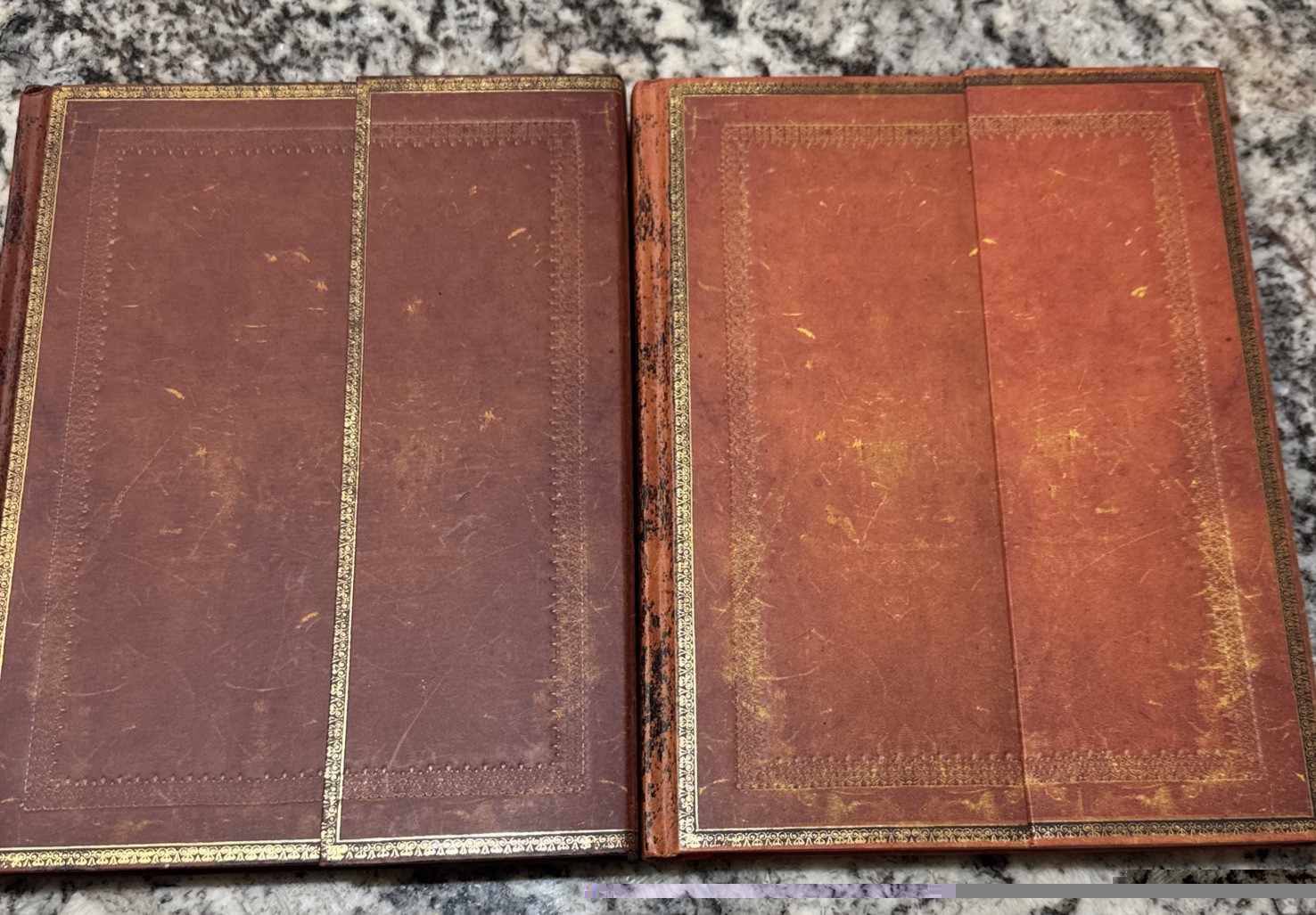 Paperblanks Hartley & Marks 2 Leather Journal Notebook Hand-Tooled Wrap VTG