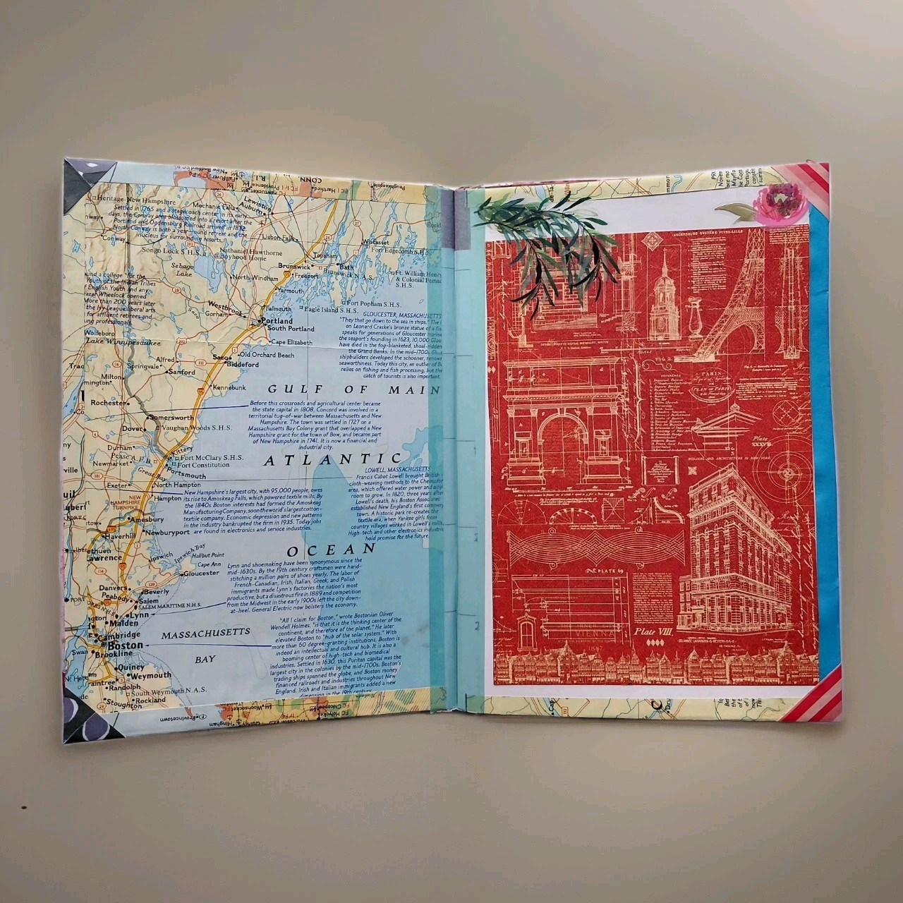 Vintage Theme Naked Journal 32 pages for Memories, Travel Log or Mementos (qs)