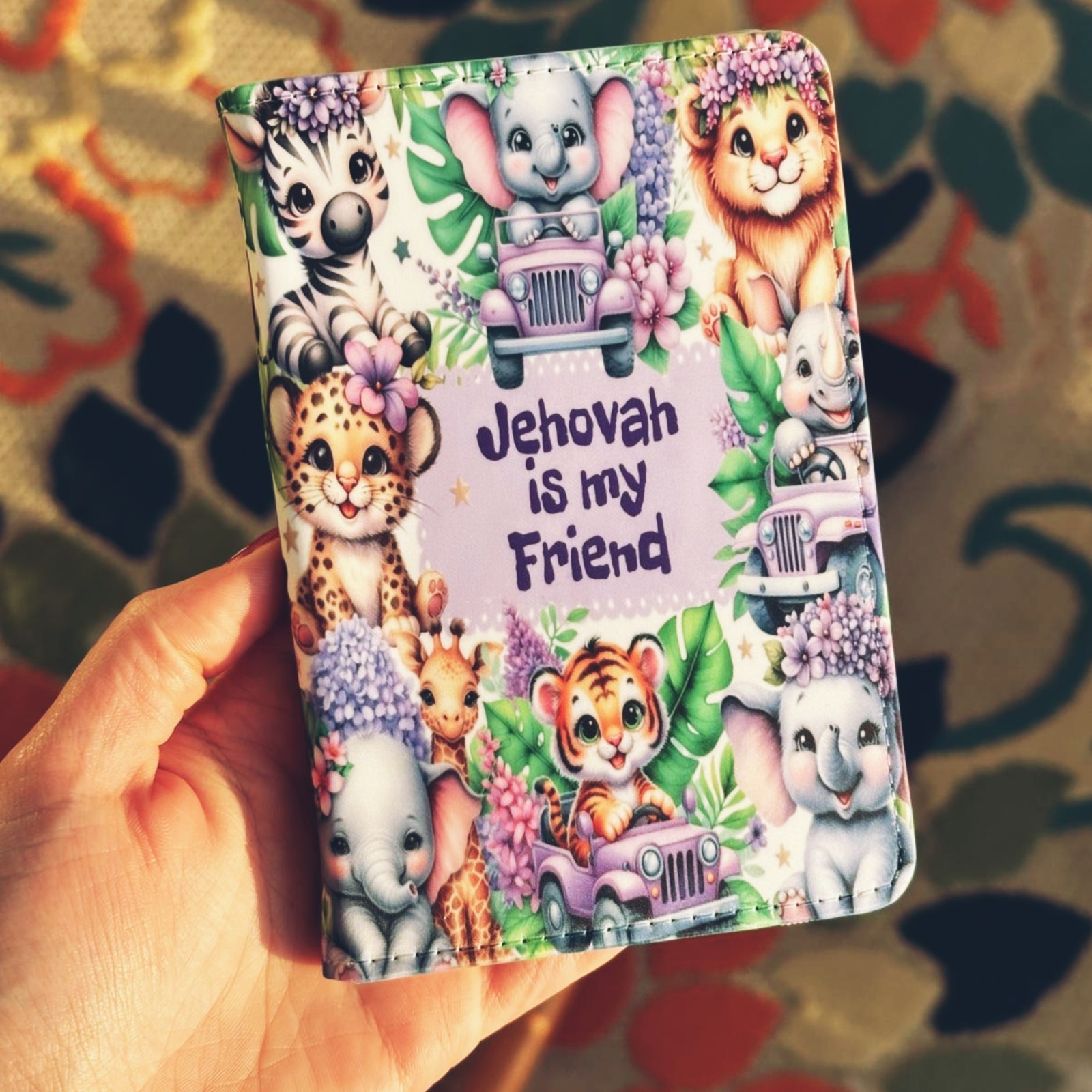 JW Mini Tract Holder – Purple Friend – Personalize