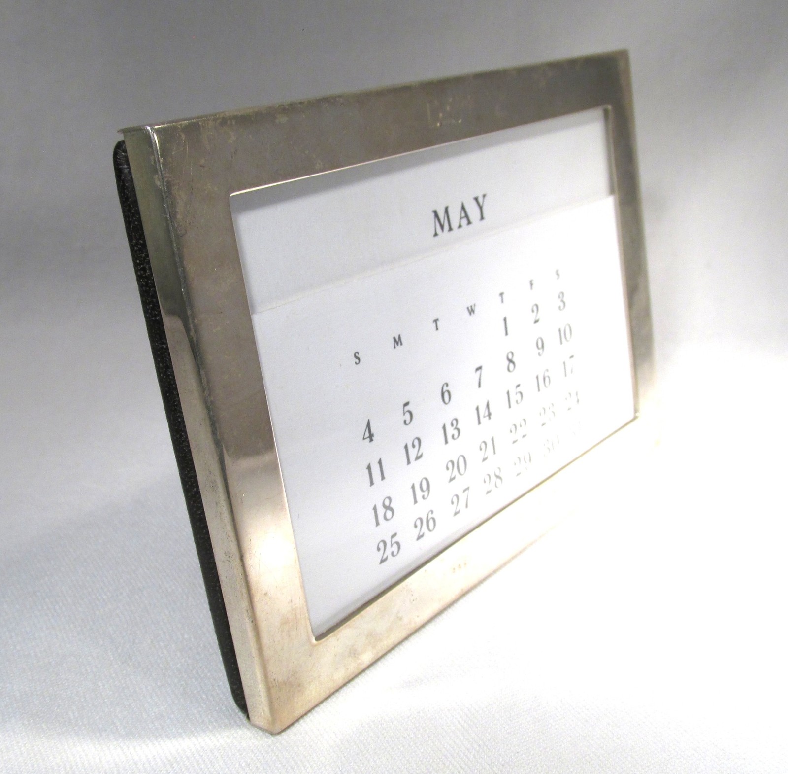 Tiffany & Co. Sterling Silver “Perpetual” Desk Calendar Complete C4011