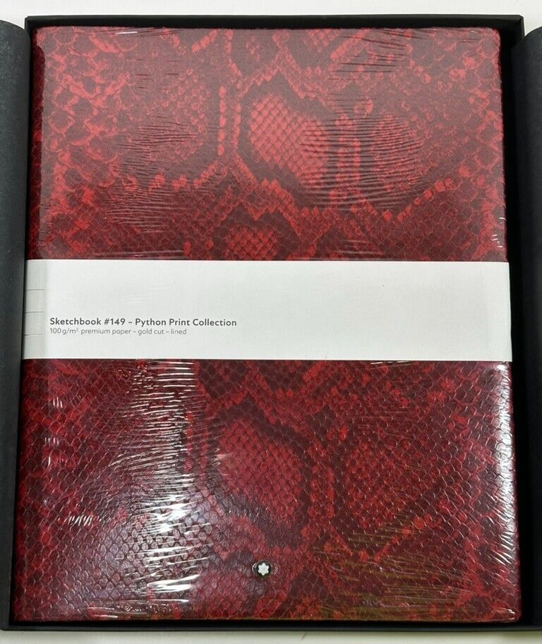 NEW MONTBLANC FINE STATIONERY LEATHER SKETCHBOOK #149 CAYENNE LINED #119915~$150