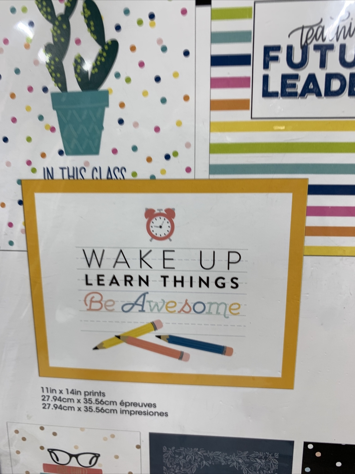 Happy Planner teacher prints & diecut 41 pcs IN THIS CLASS WE STICK TOGETHER