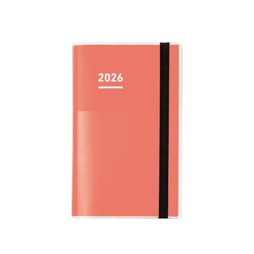 Kokuyo Jibun Techo Mini 2026 Monthly Weekly B6 Slim Red Planner Notebook Diary
